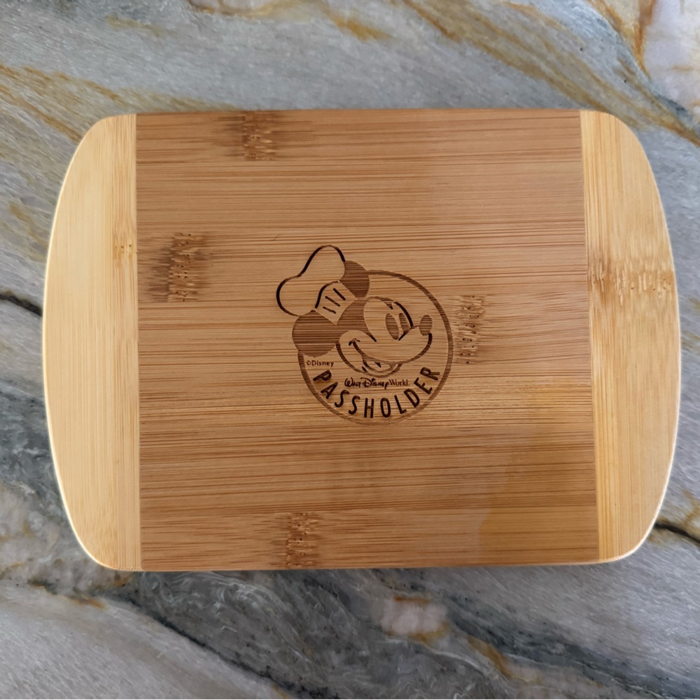 Disney Annual Passholder Mickey Mouse Bamboo Cutting Board